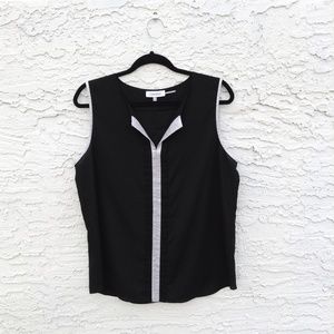 Calvin Klein | XL | Black & Silver Tuxedo Top NWOT